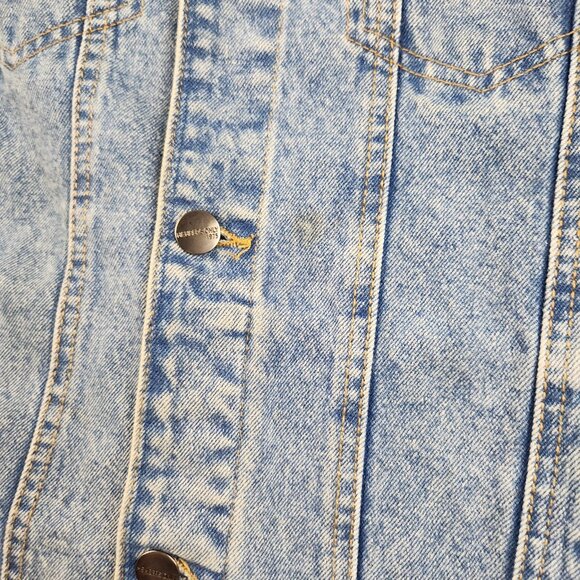 Members Only X Nickelodeon Trucker Denim Jacket 90’s Mens Size Small Blue Jeans - Picture 11 of 12